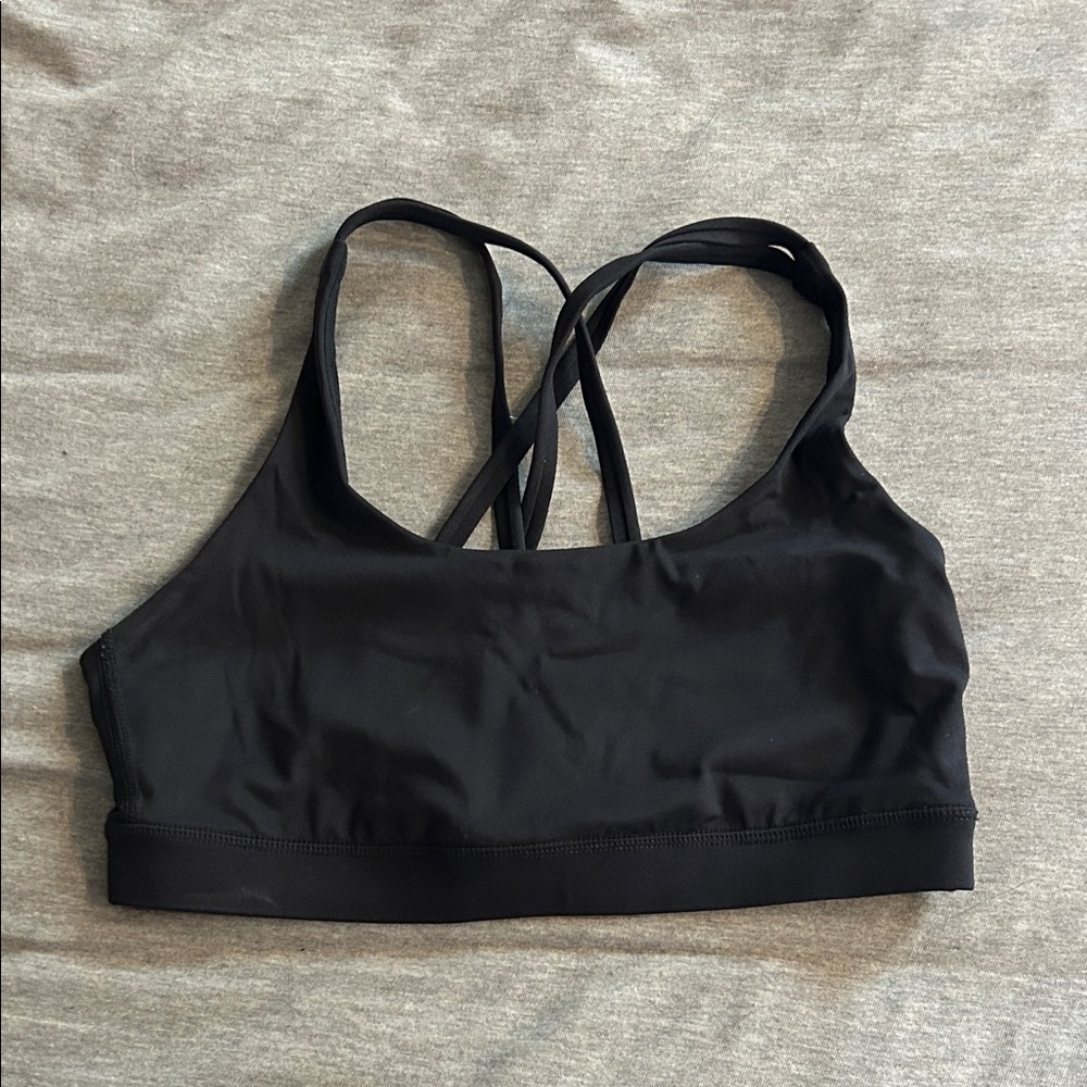 CRZ YOGA Black Strappy Sports Bra